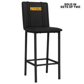 Bar Stool 500 with Green Bay Packers Secondary Logo Set of 2