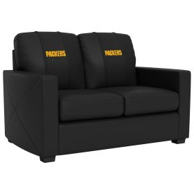 Silver Loveseat with Green Bay Packers Secondary Logo