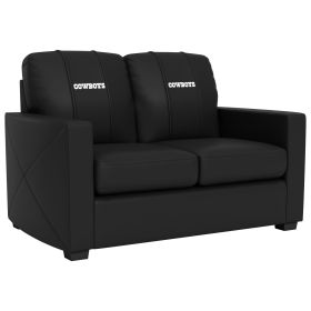 Silver Loveseat with Dallas Cowboys Secondary Logo