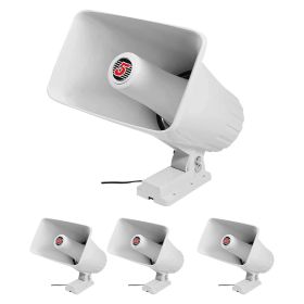 5 Core PA Horn Speaker 8 Pcs 8 Inch 65W Loud Audio Outdoor Speaker System 8 Ohm Reflex Megaphone (Color: White)