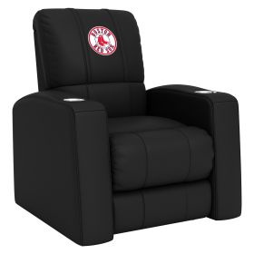 Relax Home Theater Recliner with Boston Red Sox Logo (Material: Top Grain Leather *Custom Order 8 Week Lead time No Returns*)