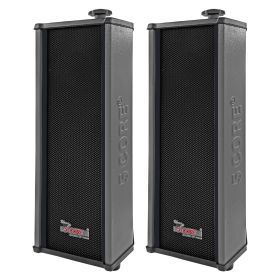 5 CORE Outdoor Speakers Pair Stereo in Wall Speaker 100W Peak Passive Mount Wired Waterproof Patio House Garage Indoor Exterior Audio System Boci (black: 15TG 2Pcs)